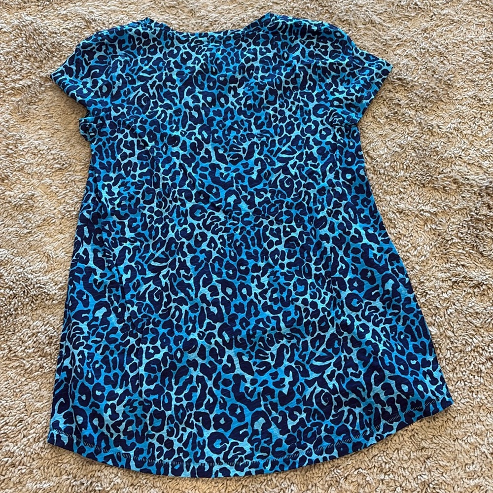 Lilly Pulitzer Blue Leopard Printed Top - Picture 4 of 4